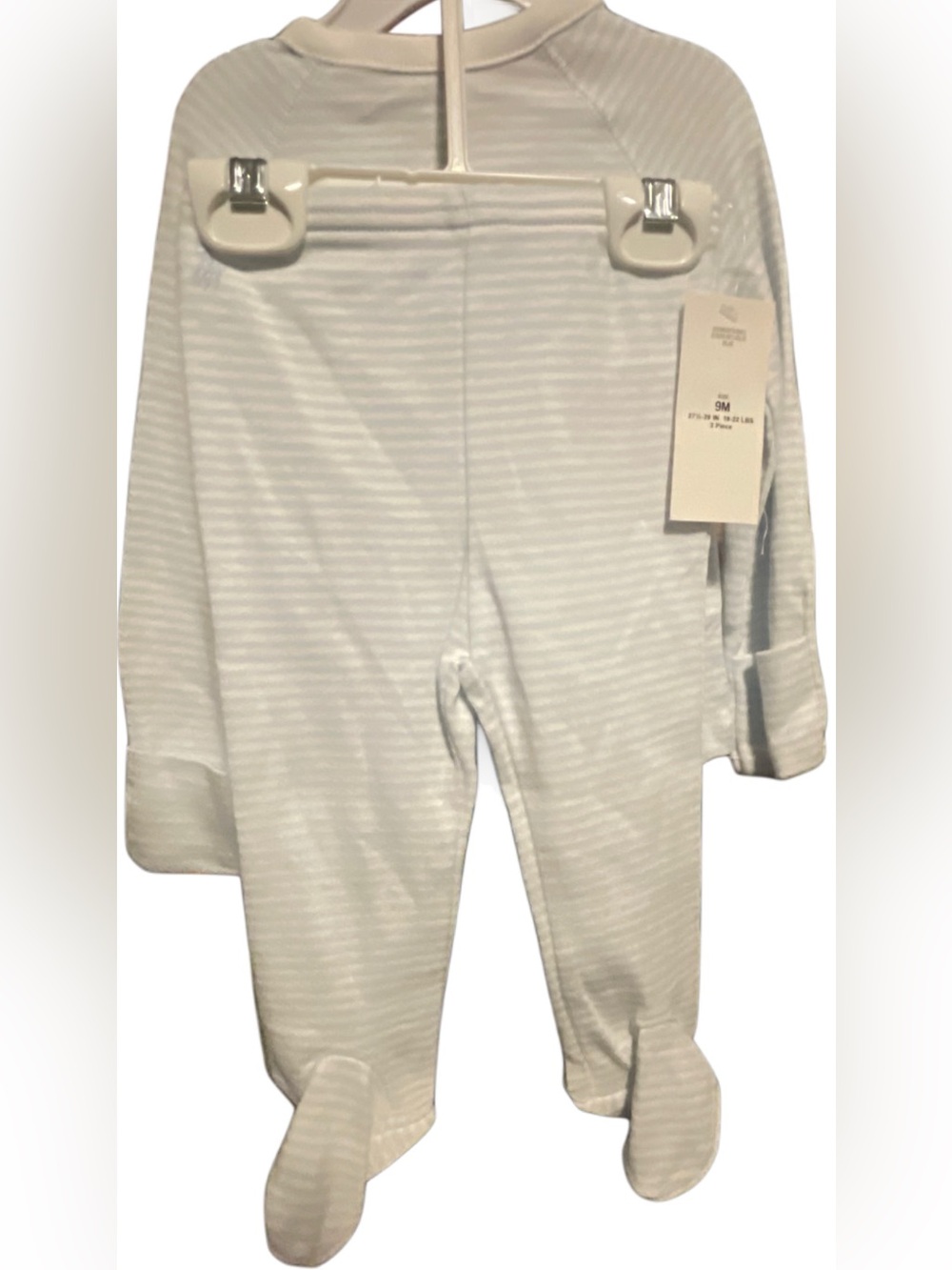 Polo by Ralph Lauren Striped Infant Footed Pajama Set 9Mo - Picture 3 of 4